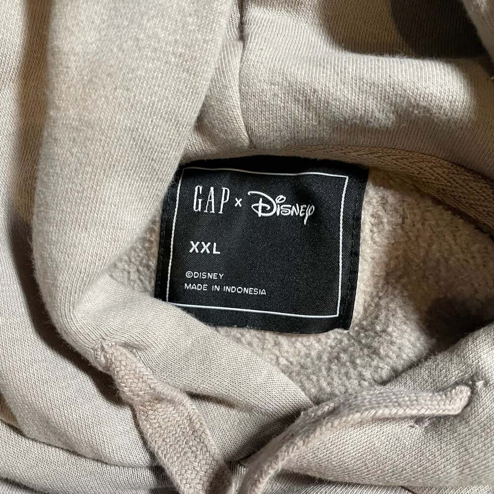 Gap x Disney Mickey Mouse Graphic Hoodie Beige XXL - Picture 3 of 7